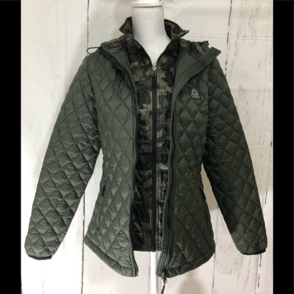 Reebok Quilted, double Zip Jacket